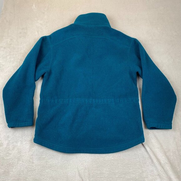 L.L. Bean Mens Fleece Jacket Large Teal Blue Full-Zip Mock Neck Outdoors Classic - Picture 10 of 10